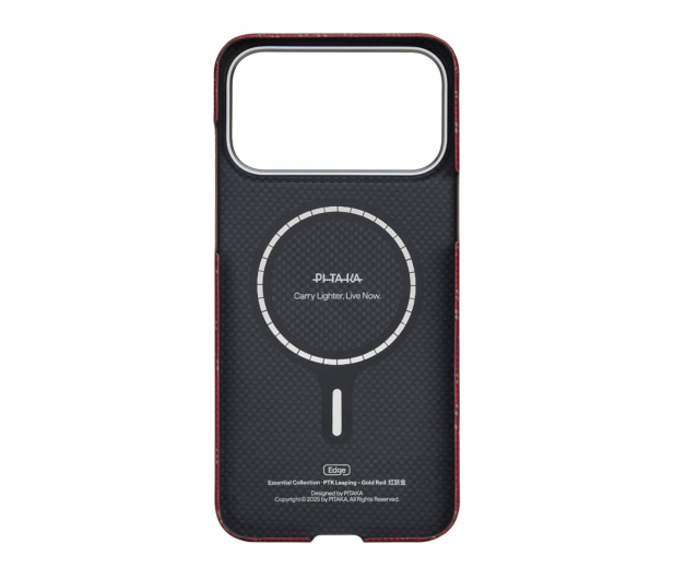 PITAKA Ultra-Slim Case Monogram-Gold/Red iPhone 17 Pro Max - 1369584 - zdjęcie 2